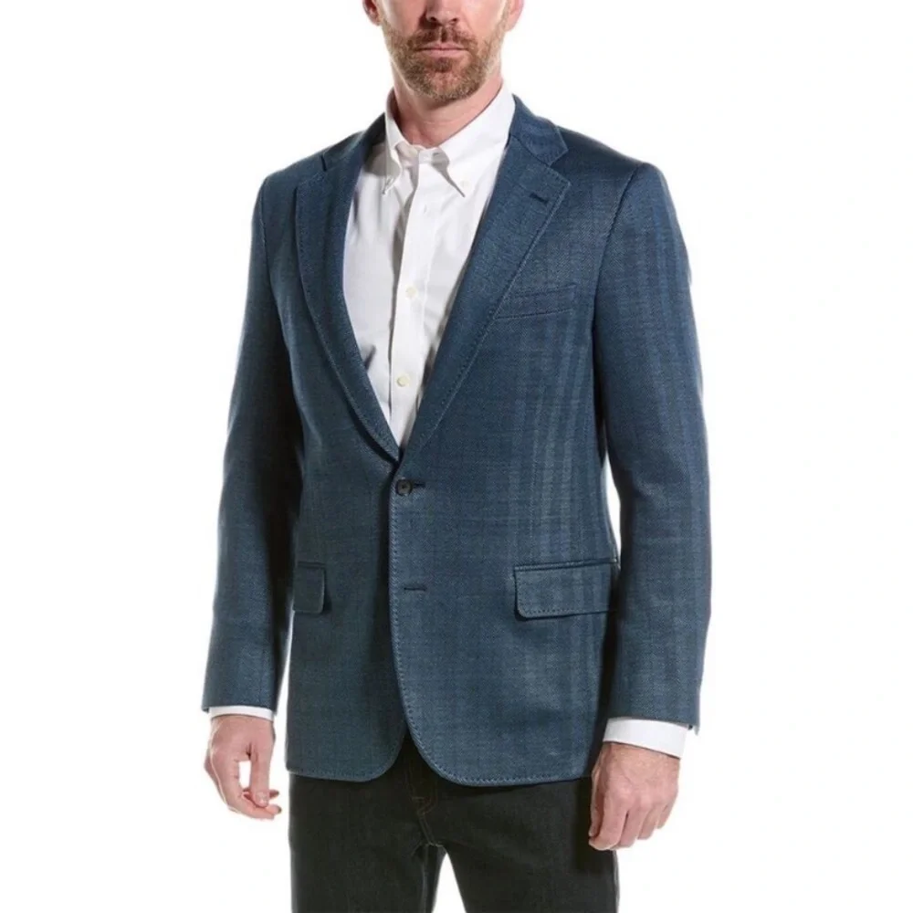 Brooks Brothers Mens Blazer Sports Coat Blue Plaid Size 42R